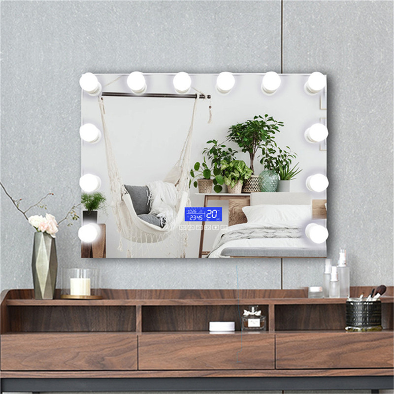 Decorate Beauty Vanity Touch Screen Bluetooth Mirror a muro di Hollywood