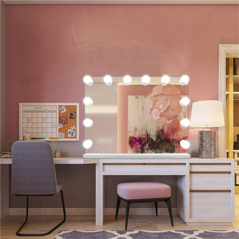 MDF Base Hollywood LED Vanity Mirror Kit con Lampo Luce