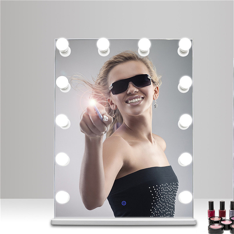 Hollywood Makeop Vanity Mirror con Lampadine leggere, Illuminata Luce da specchio da tavolo per la vanità