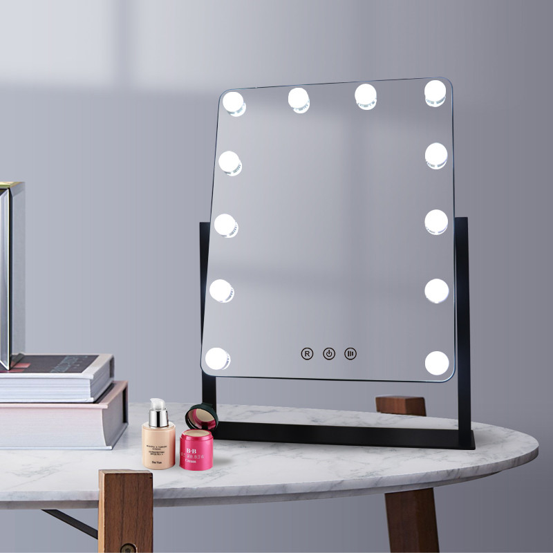 Amazon Best Sale Hollywood Vanity LED Bulb Mirror Desktop Lighted Mirror